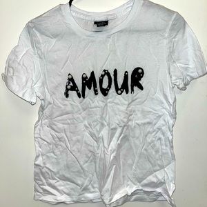“Amour” decorated t shirt